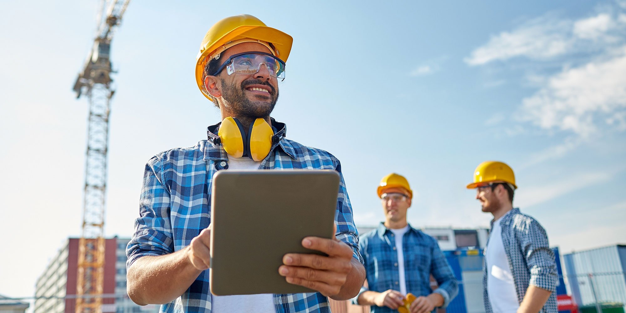 construction team working on-site